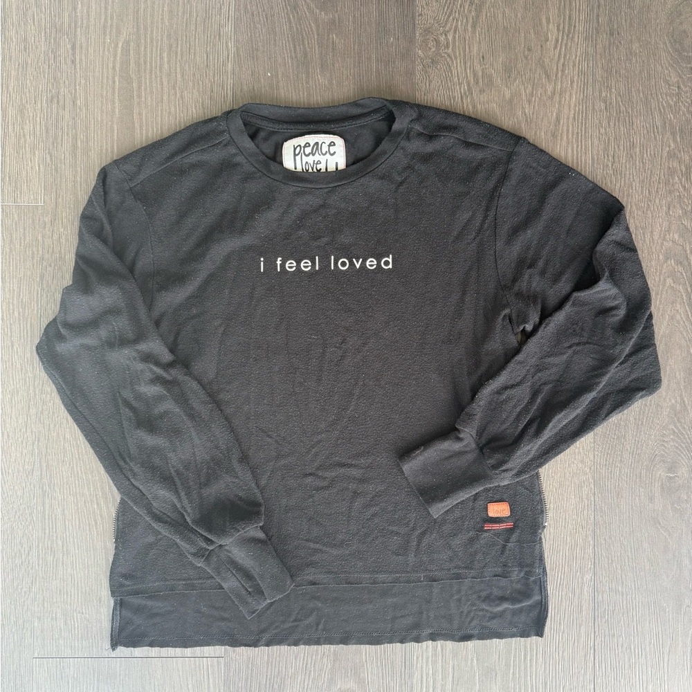 Peace Love World Black Shirt